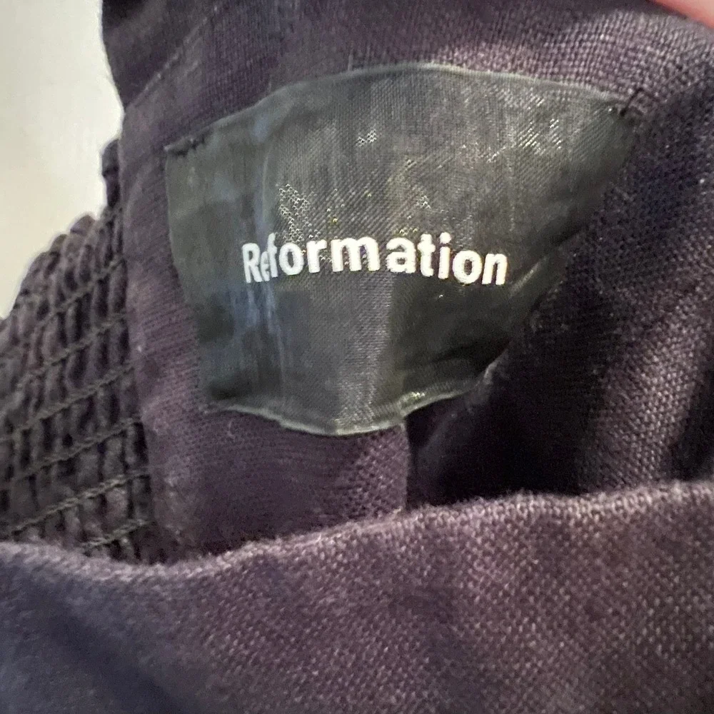 Reformation‎ Island Linen Black Romper Size 2